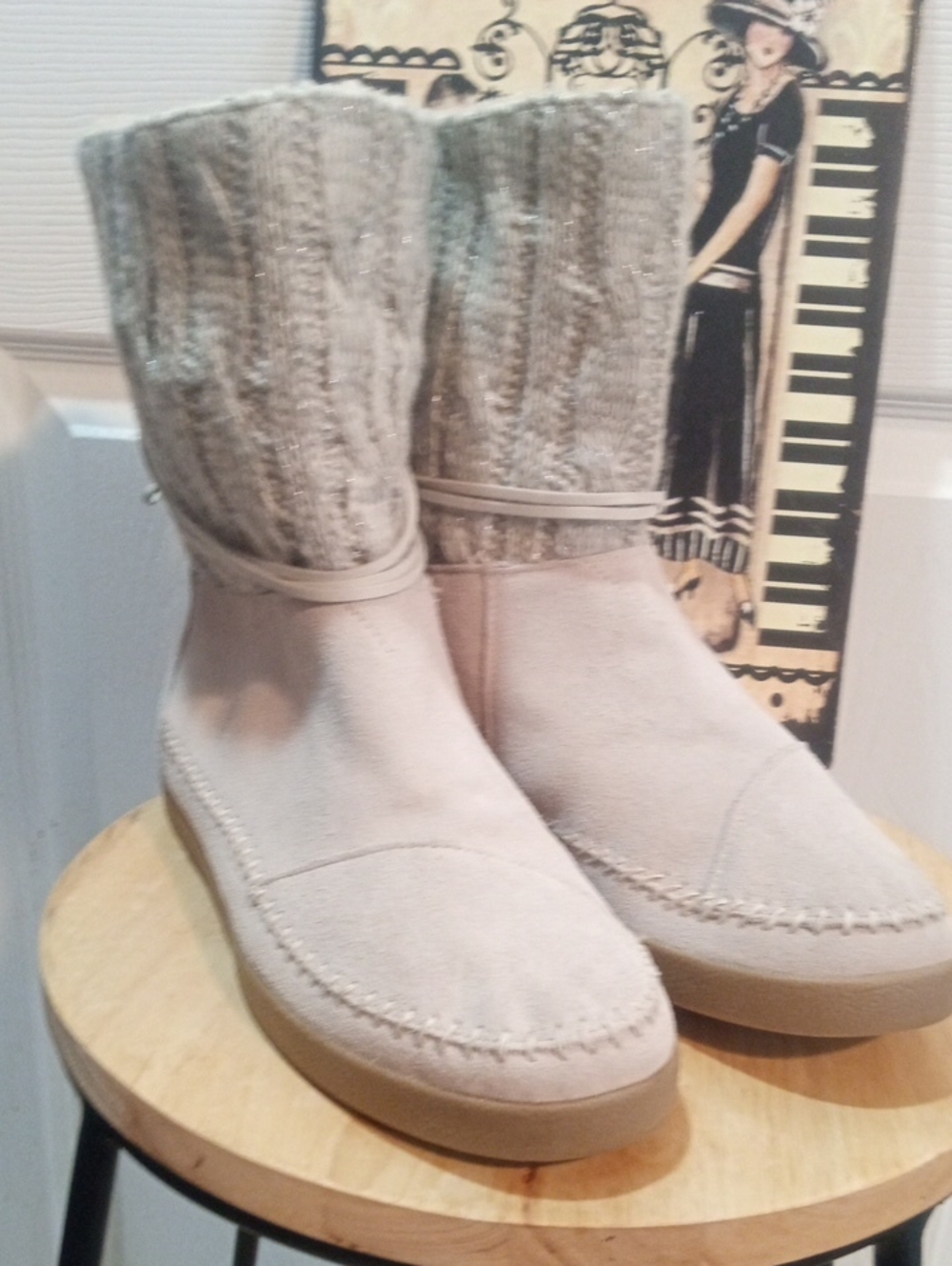 TOM'S NEPAL SWEATER UPPER SUEDE BOOTS